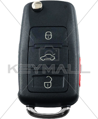 LLAVE CONTROL VW FLIP FOCO VERDE 4B Touareg Sin Prox