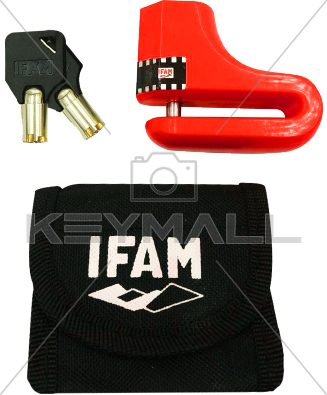 CANDADO IFAM ANTIRROBO DISCO DE FRENO IFAM DF2R ROJO