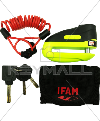 CANDADO IFAM ANTIRROBO DISCO DE FRENO ROAD100A VERDE BLISTER
