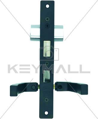 CERRADURA PHILLIPS PERFILES ALUMINIO MOD  575 MANIJA MANIJA CILINDRO LL LL 60MM NEGRO CAJA