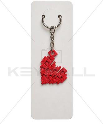 LLAVERO CORAZON PLÁSTICO 3D