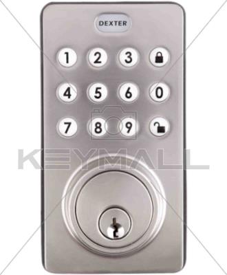 CERRADURA DEXTER ELECTRONICO RECTO DIGITAL 35 45MM LATON ANTIGUO CAJA